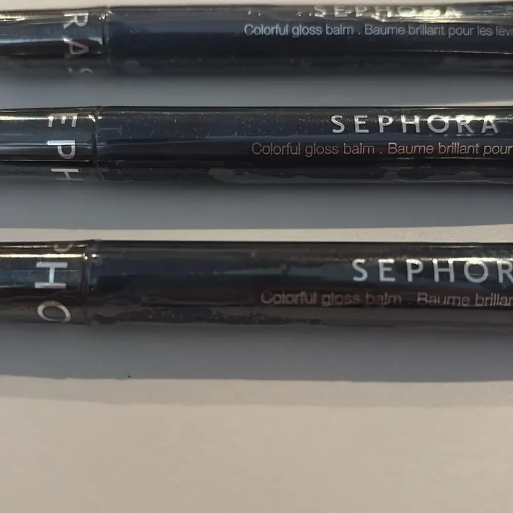 NWT 3 Sephora colorful glass balm in silk pony